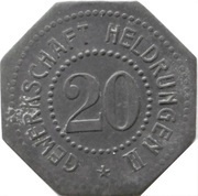20 Pfennig - Heldrungen Gewerkschaft Heldrungen II obverse image
