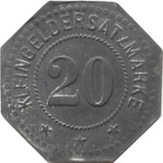 20 Pfennig - Heldrungen Gewerkschaft Heldrungen II, Germany,  reverse image