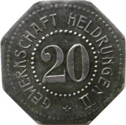 20 Pfennig - Heldrungen Gewerkschaft Heldrungen II obverse image