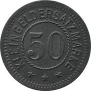 50 Pfennig - Heldrungen, Germany,  reverse image