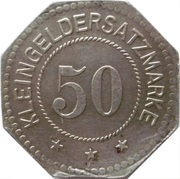 50 Pfennig - Heldrungen Gewerkschaft Heldrungen II, Germany,  reverse image
