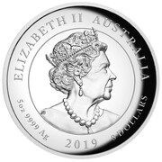 8 Dollars - Elizabeth II 6th Portrait - Moon Landing - Silver Coin obverse image