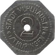 2 Pfennig - Mühlhausen in Thüringen obverse image