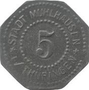 5 Pfennig - Mühlhausen in Thüringen obverse image