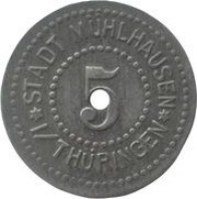 5 Pfennig - Mühlhausen in Thüringen obverse image