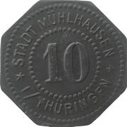10 Pfennig - Mühlhausen in Thüringen obverse image