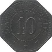 10 Pfennig - Mühlhausen in Thüringen, Germany, 1917 reverse image