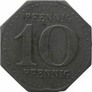 10 Pfennig - Naumburg an der Saale, Germany, 1919 reverse image