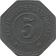 5 Pfennig - Nordhausen am Harz, Germany, 1917 reverse image