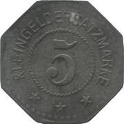 5 Pfennig - Oschersleben, Germany, 1917 reverse image