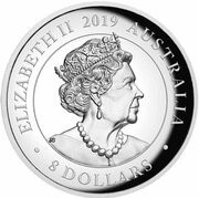 8 Dollars - Elizabeth II 6th Portrait - Koala - Silver Proof - High Relief obverse image