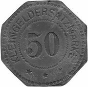 50 Pfennig - Oschersleben, Germany, 1917 reverse image