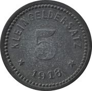 5 Pfennig - Querfurt, Germany, 1918 reverse image