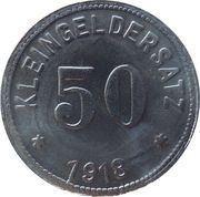 50 Pfennig - Querfurt, Germany, 1918 reverse image