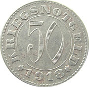 50 Pfennig - Sandau an der Elbe, Germany, 1918 reverse image