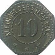 10 Pfennig - Sangerhausen, Germany, 1917 reverse image