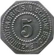5 Pfennig - Schönebeck Zündhutfabrik S.B. obverse image