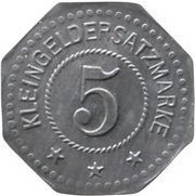 5 Pfennig - Schönebeck Zündhutfabrik S.B., Germany,  reverse image