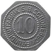 10 Pfennig - Schönebeck Zündhutfabrik S.B. obverse image