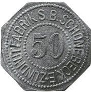 50 Pfennig - Schönebeck Zündhutfabrik S.B. obverse image