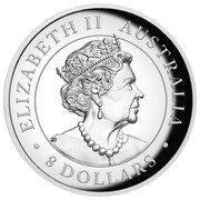 8 Dollars - Elizabeth II 6th Portrait - Australian Wedge-Tailed Eagle - Silver Proof obverse image