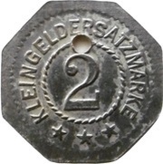 2 Pfennig - Sömmerda Dreyse and Collenbusch, Germany,  reverse image