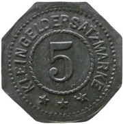 5 Pfennig - Sömmerda Dreyse and Collenbusch, Germany,  reverse image