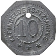 10 Pfennig - Sömmerda Dreyse and Collenbusch, Germany,  reverse image
