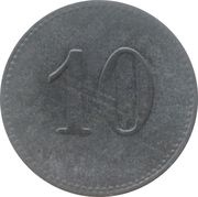 10 Pfennig - Tangermünde, Germany, 1919 reverse image