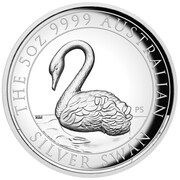 8 Dollars - Elizabeth II 6th Portrait - Australian Silver Swan, Australia, 2021 reverse image