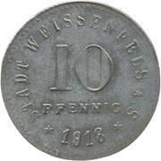 10 Pfennig - Weissenfels an der Saale, Germany, 1918 reverse image