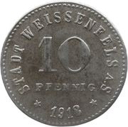 10 Pfennig - Weissenfels an der Saale, Germany, 1918 reverse image
