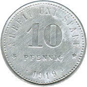 10 Pfennig - Weissenfels an der Saale, Germany, 1919 reverse image