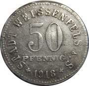 50 Pfennig - Weissenfels an der Saale, Germany, 1918 reverse image