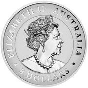 8 Dollars - Elizabeth II 6th Portrait - Australian Wedge-Tailed Eagle - Silver Bullion Coin obverse image