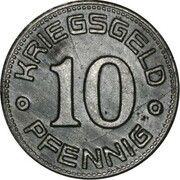 10 Pfennig - Weissenfels, Germany, 1918 reverse image