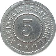 5 Pfennig - Weissensee in Thüringen, Germany, 1918 reverse image