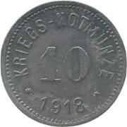 10 Pfennig - Ziegenrück, Germany, 1918 reverse image