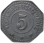 5 Pfennig - Zipsendorf Leonhardwerke A.G., Germany,  reverse image