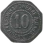 10 Pfennig - Zipsendorf Leonhardwerke A.G. obverse image