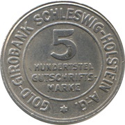 5⁄100 Gutschriftsmarke Schleswig-Holstein obverse image