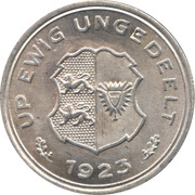 10⁄100 Gutschriftsmarke - Schleswig-Holstein, Germany, 1923 reverse image