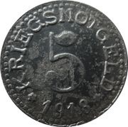 5 Pfennig - Burg auf Fehmarn, Germany, 1918 reverse image