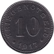 10 Pfennig - Burg auf Fehmarn, Germany, 1917 reverse image
