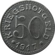 50 Pfennig - Burg auf Fehmarn, Germany, 1917 reverse image