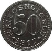 50 Pfennig - Burg auf Fehmarn, Germany, 1917 reverse image