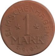 1 Mark - Elmschenhagen, Germany, 1921 reverse image