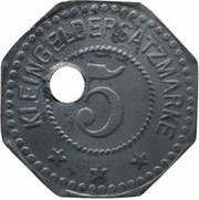 5 Pfennig - Flensburg, Germany, 1917 reverse image