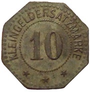 10 Pfennig - Flensburg, Germany, 1917 reverse image