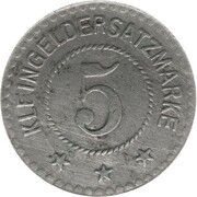 5 Pfennig - Hohenwestedt, Germany,  reverse image